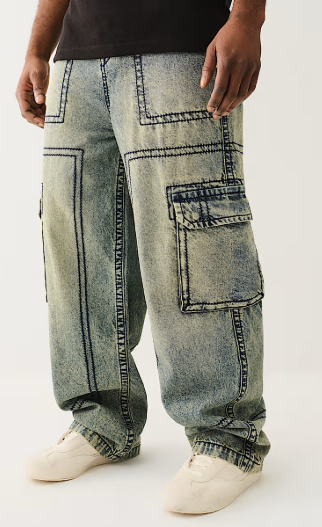 DENIM BIG T CARGO PANT
