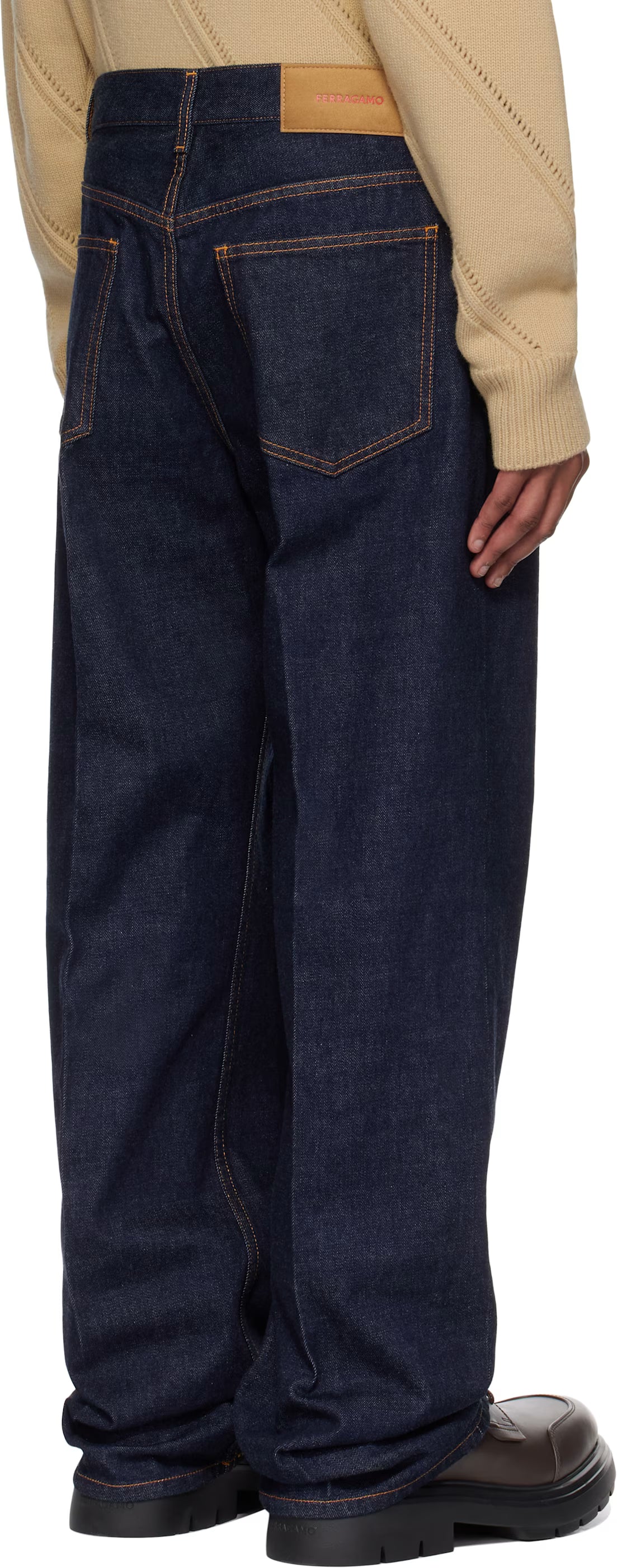 Ferragamo Indigo Straight-Leg Jeans