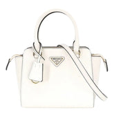 Prada Galleria Mini Saffiano Tote in White