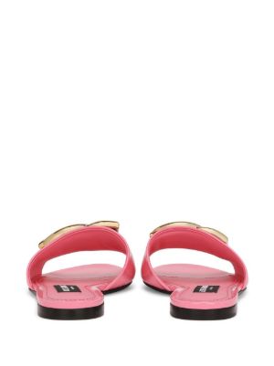 DG-logo patent leather sandals