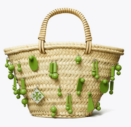 Tory Burch SMALL RAFFIA EMBROIDERED TOTE - Bags | Shop From The Mirage
