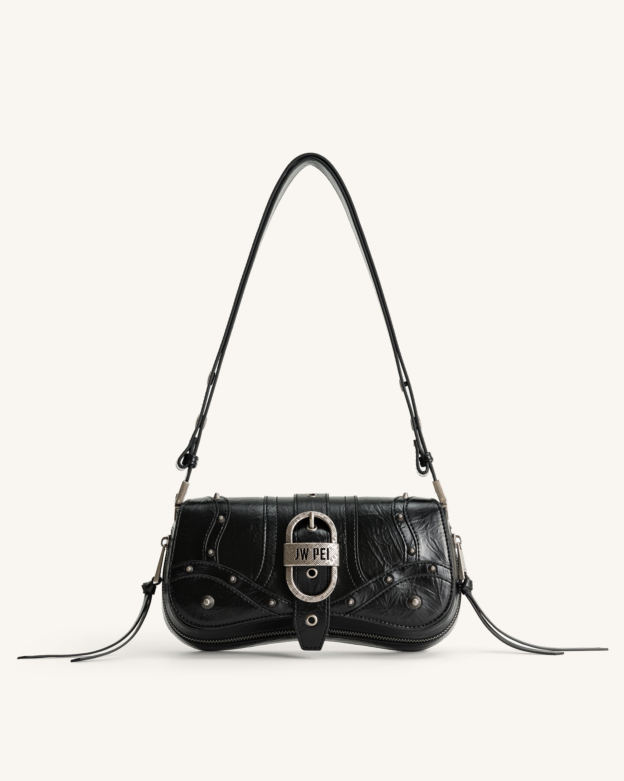 Joy Crushed Shoulder Bag - Brown