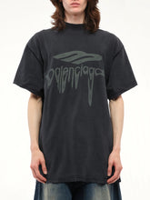 Liquified 3B Oversized T-Shirt in Washed Black