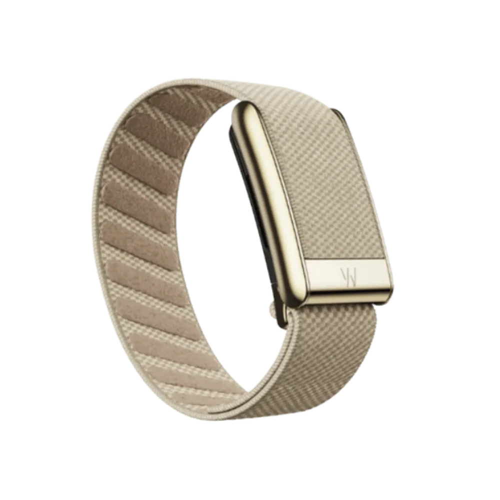 Whoop 5.0 Superknit Luxe Dune with Gold Band (12 Month Peak Subscription Included)