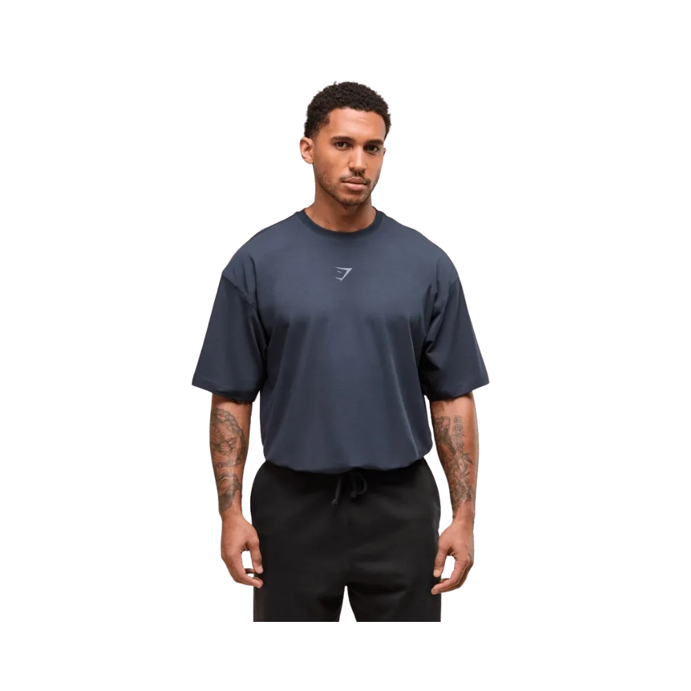 Gymshark Power T-Shirt Oversized Fit Heavy Blue