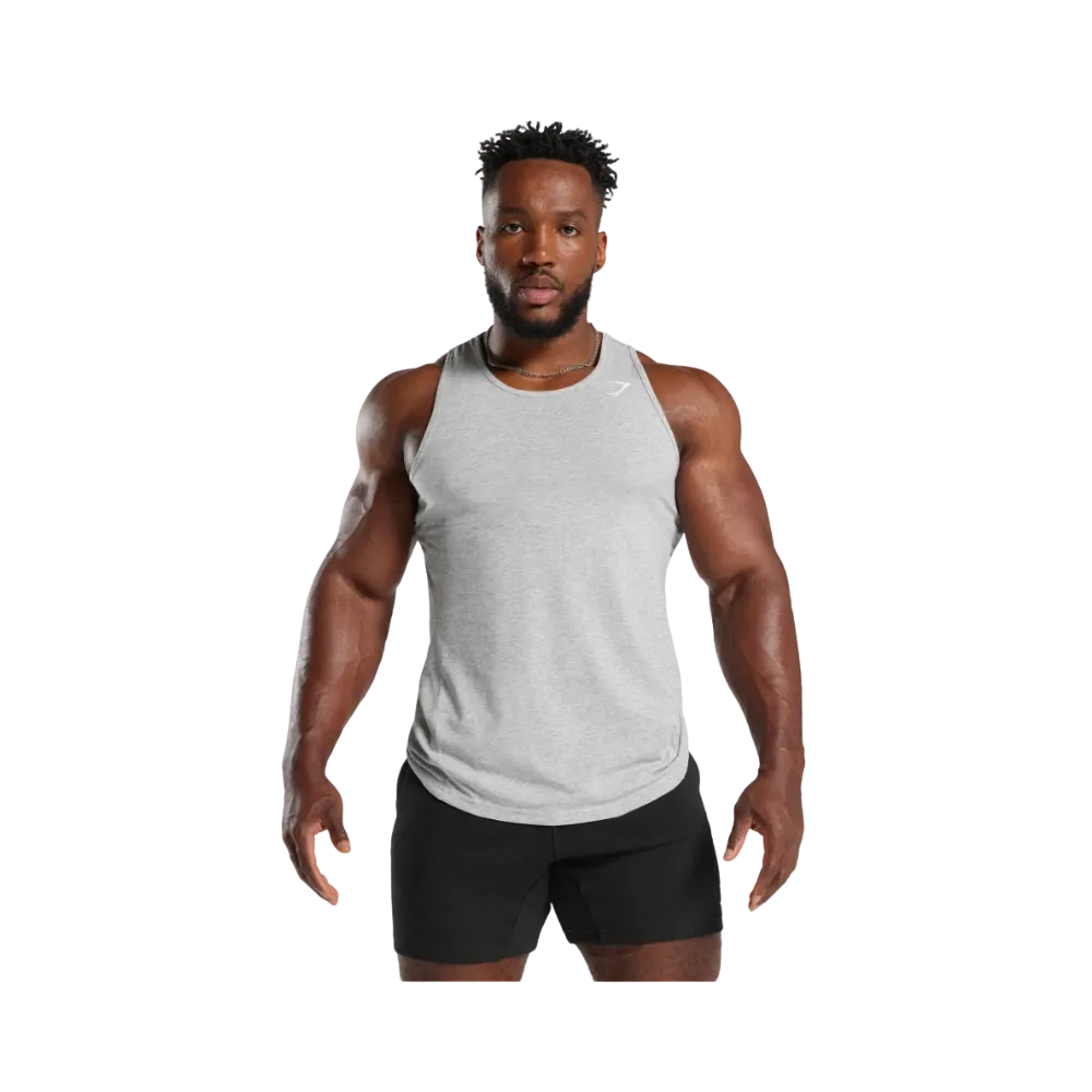 Gymshark Critical Tank Slim Fit Light Grey Marl