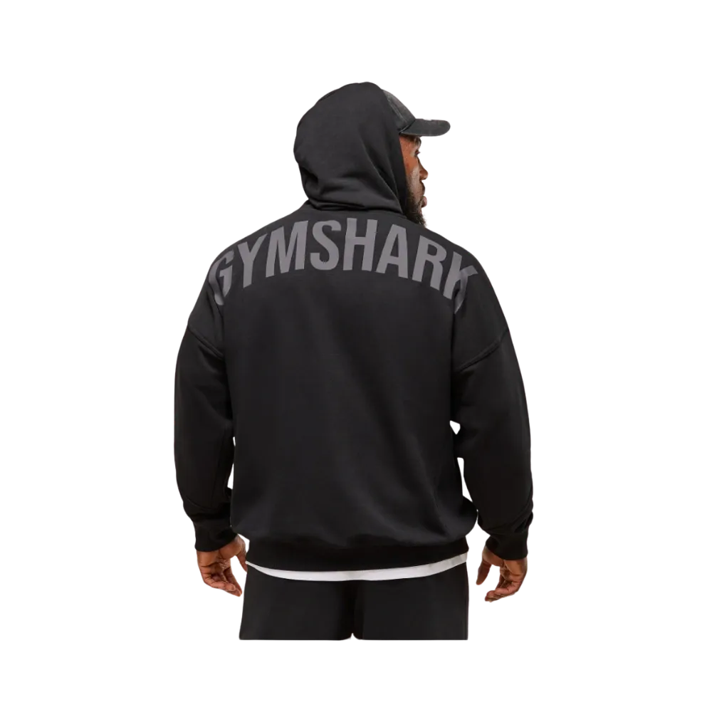 Gymshark Power Zip Up Hoodie Oversized Fit Black