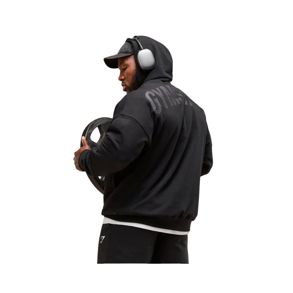 Gymshark Power Hoodie Oversized Fit Black