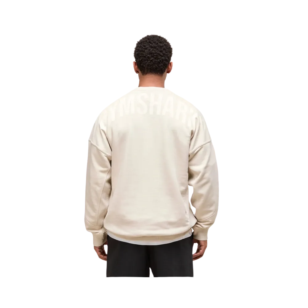Gymshark Power Crew Oversized Fit Oat White