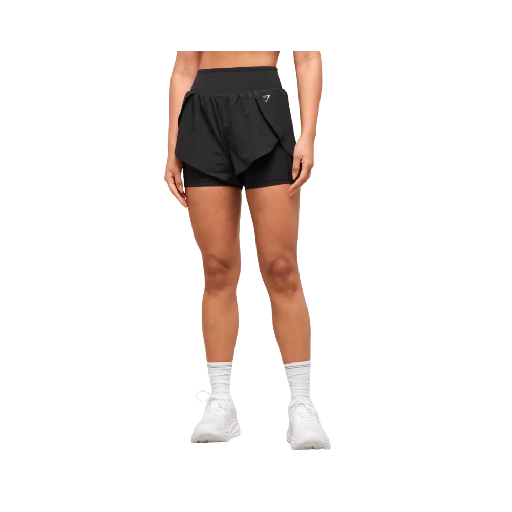Gymshark Running 2-in-1 Shorts Black