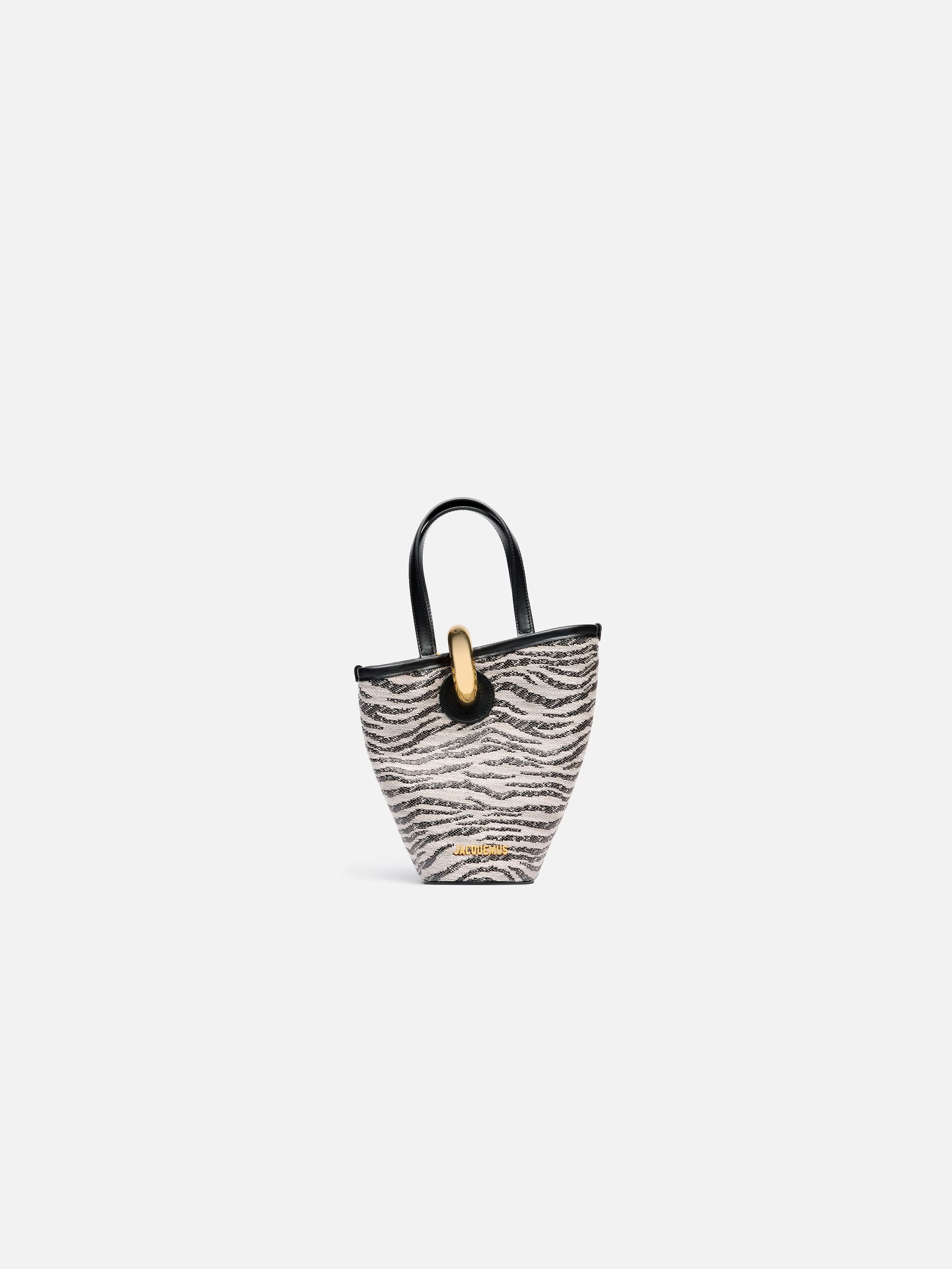 The small Bambola Asymmetric mini bucket bag.