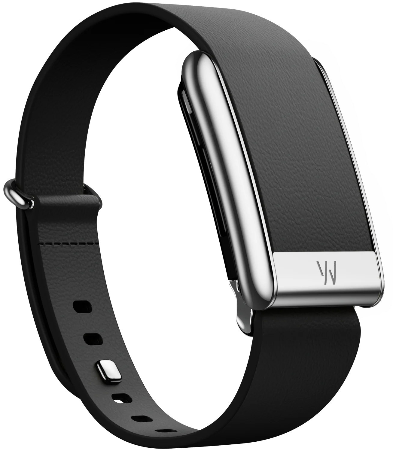 5.0 LeatherLuxe Straight Band | Black/Cream with Titanium