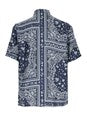 Fendi Blue Shirt With All-Over Bandana Print in Silk Man