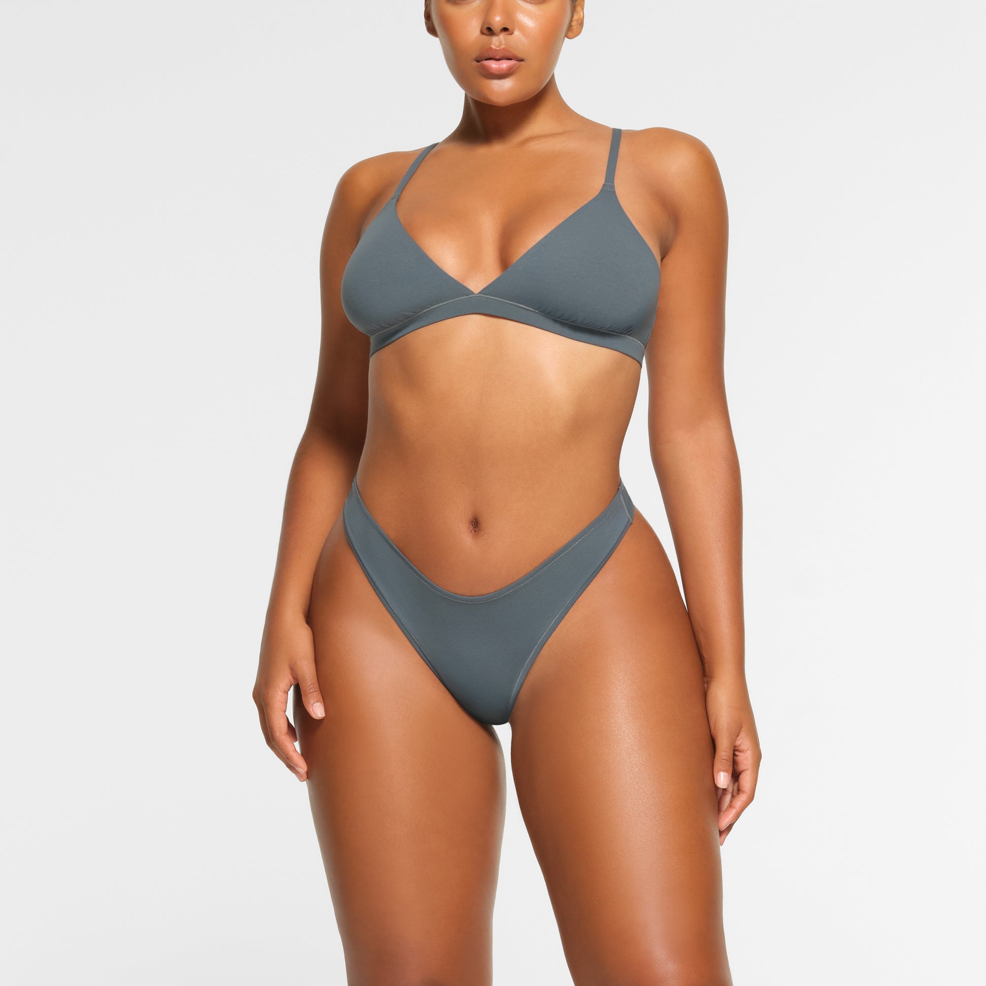 Cotton Jersey Dipped Thong