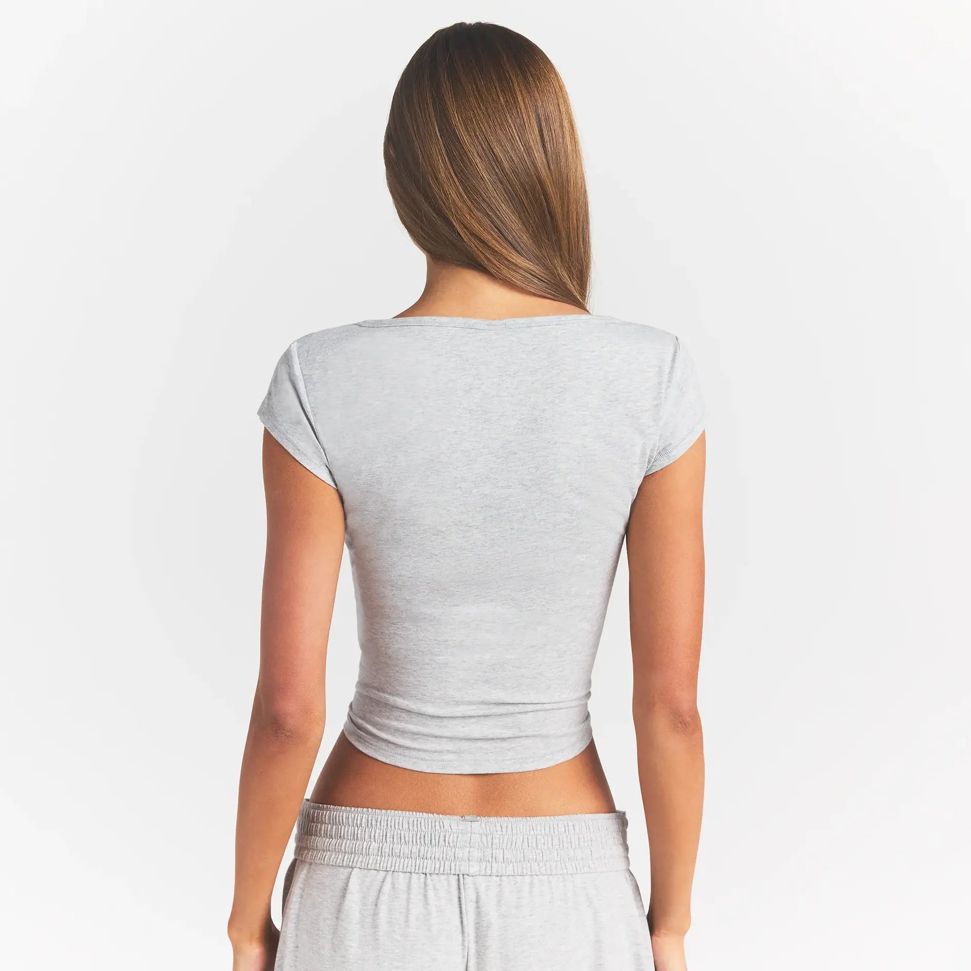 Cotton Jersey Scoop Neck T-shirt