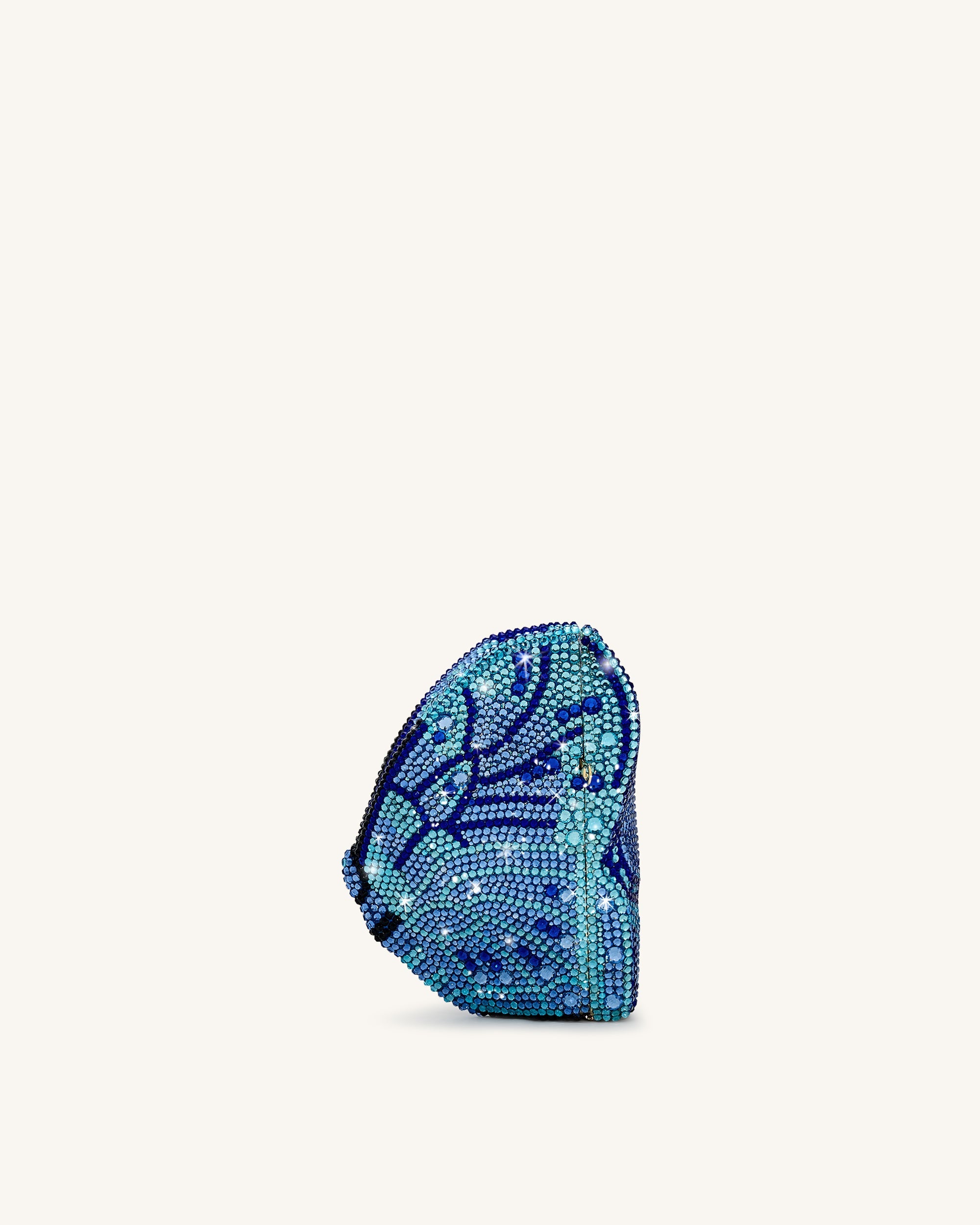 Paisley Crystal Butterfly Clutch - Multicolor