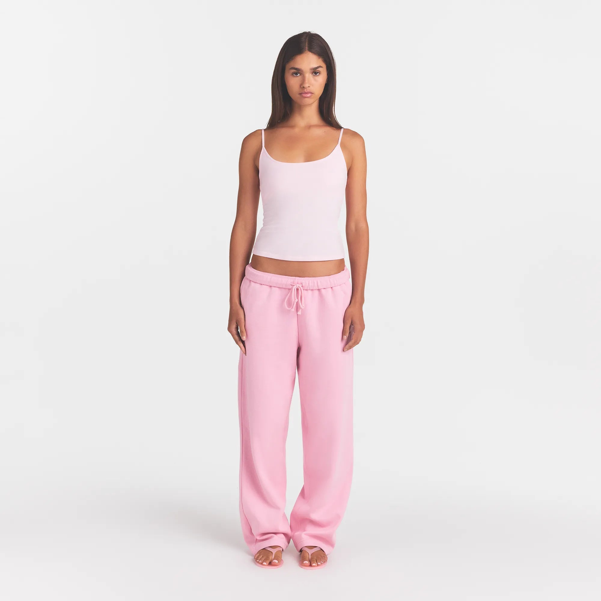 Cotton Fleece Logo Classic Straight Leg Pant