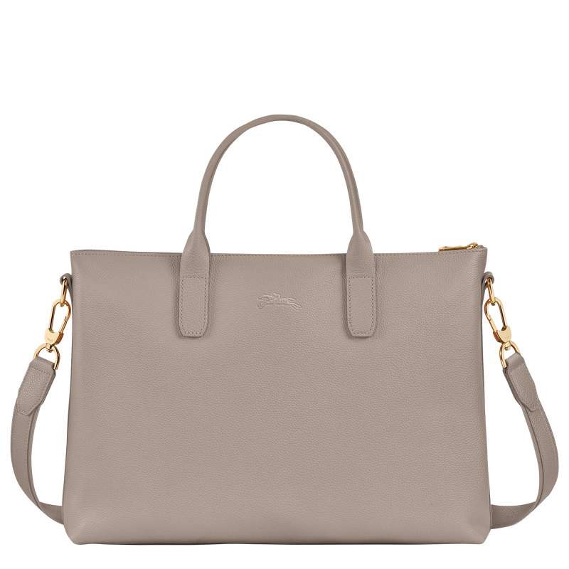Le Foulonné S Briefcase Turtledove - Leather