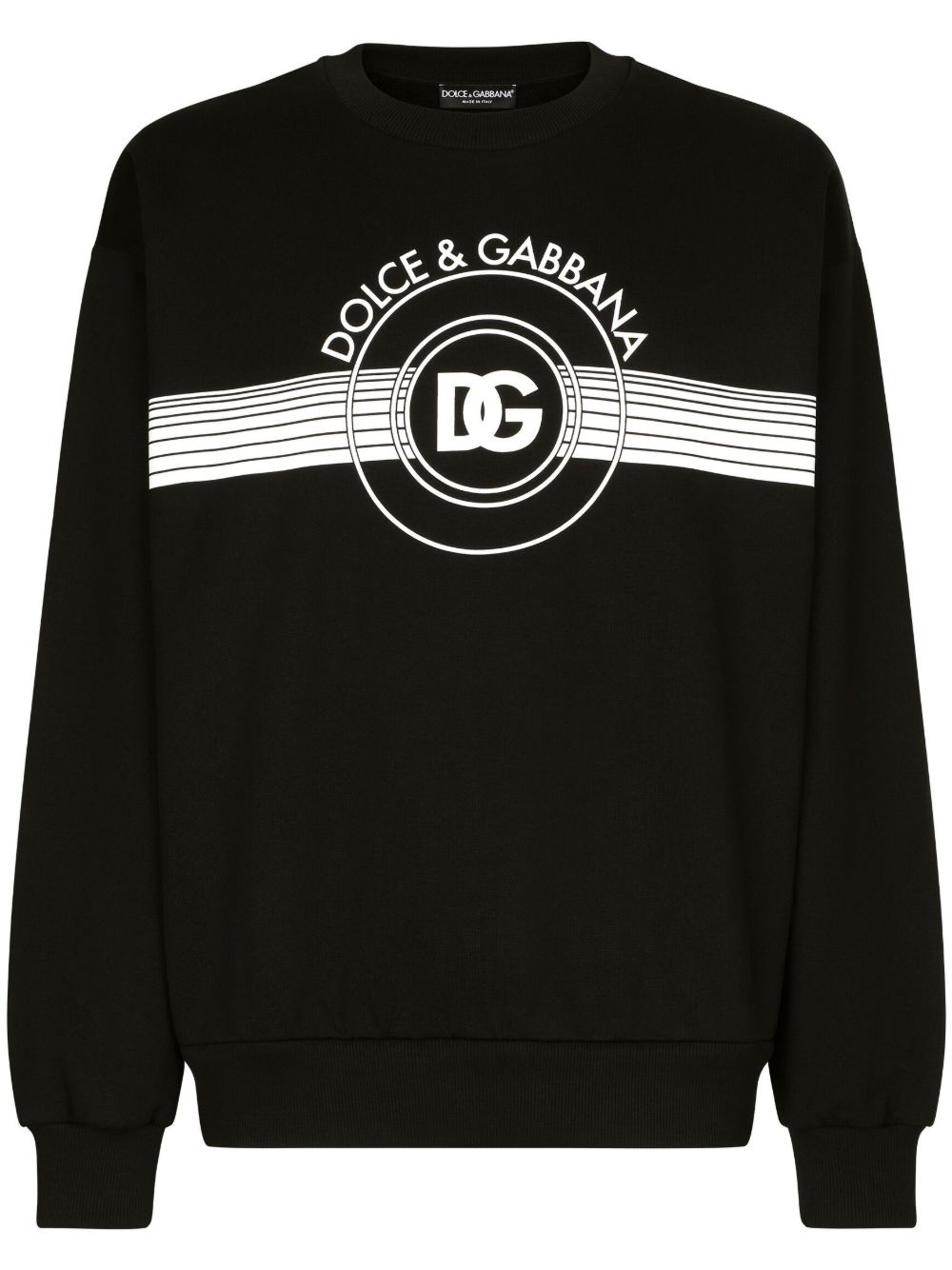 Dolce & Gabbana logo-print long-sleeved cotton sweatshirt