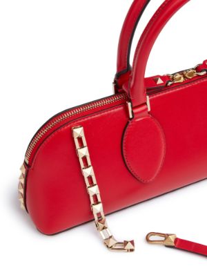 Rockstud E/W leather handbag
