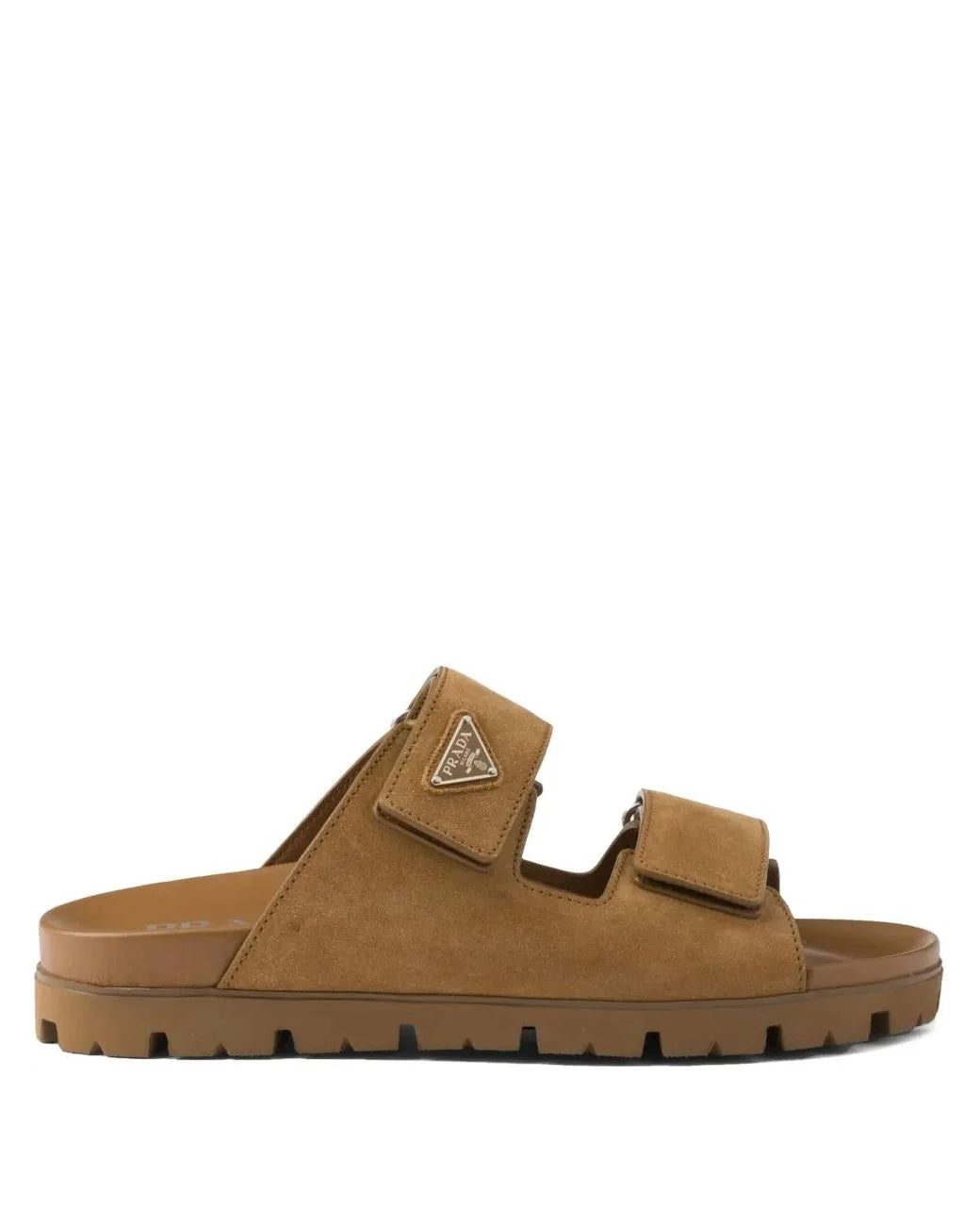 Prada Men's Brown Suede Band Sandals