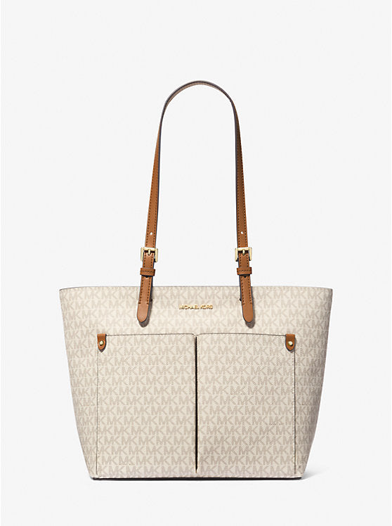 Jet Set Medium Logo Pocket Tote Bag