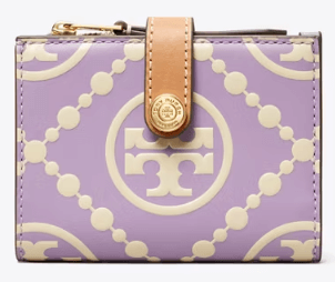 Tory Burch T MONOGRAM CONTRAST EMBOSSED BI-FOLD WALLET - Wallets | Shop From The Mirage