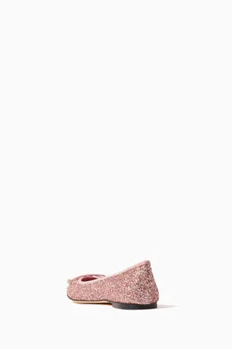 Elme Slip-on Flats in Glitter Leather