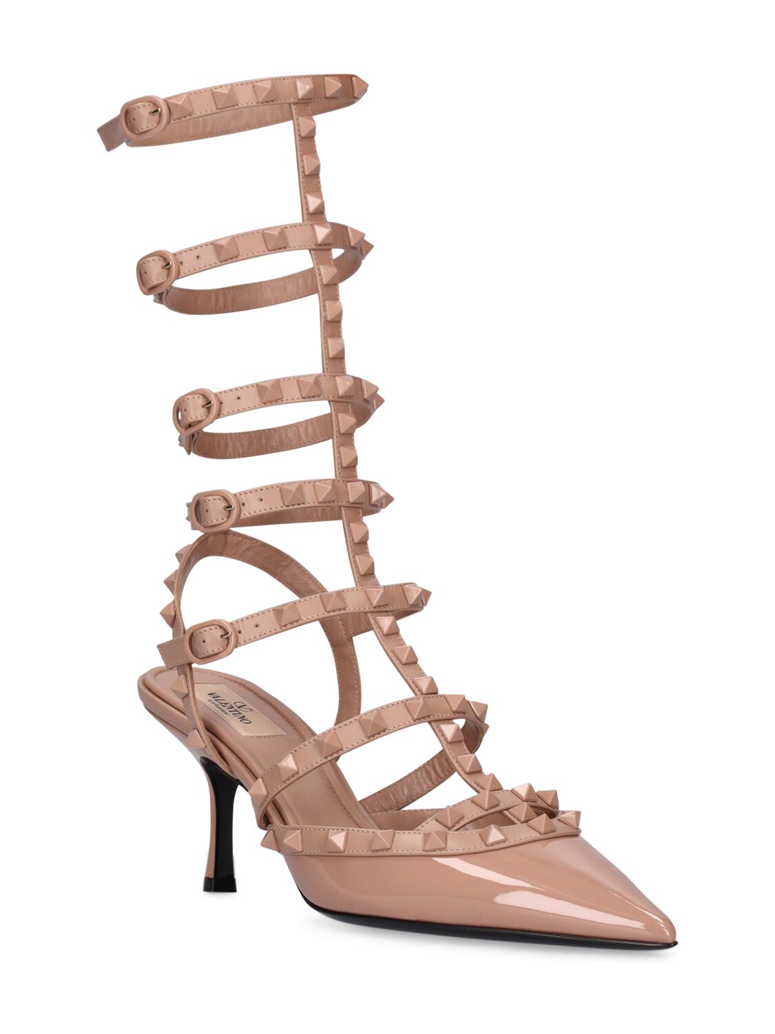 Valentino Garavani Valentino Garavani 70mm Rockstud patent leather pumps - Size: UK 2 Heels | Shop From The Mirage