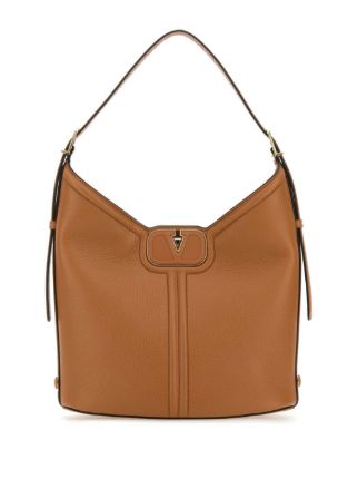 VLogo leather shoulder bag