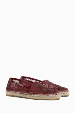GG Crystal-embellished Espadrilles in Mesh