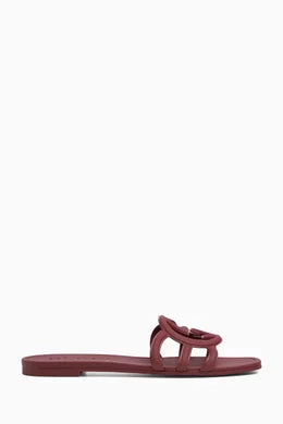 Gucci Interlocking G Pink Slide Sandals