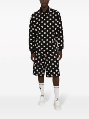Dolce & Gabbana logo-print cotton track shorts