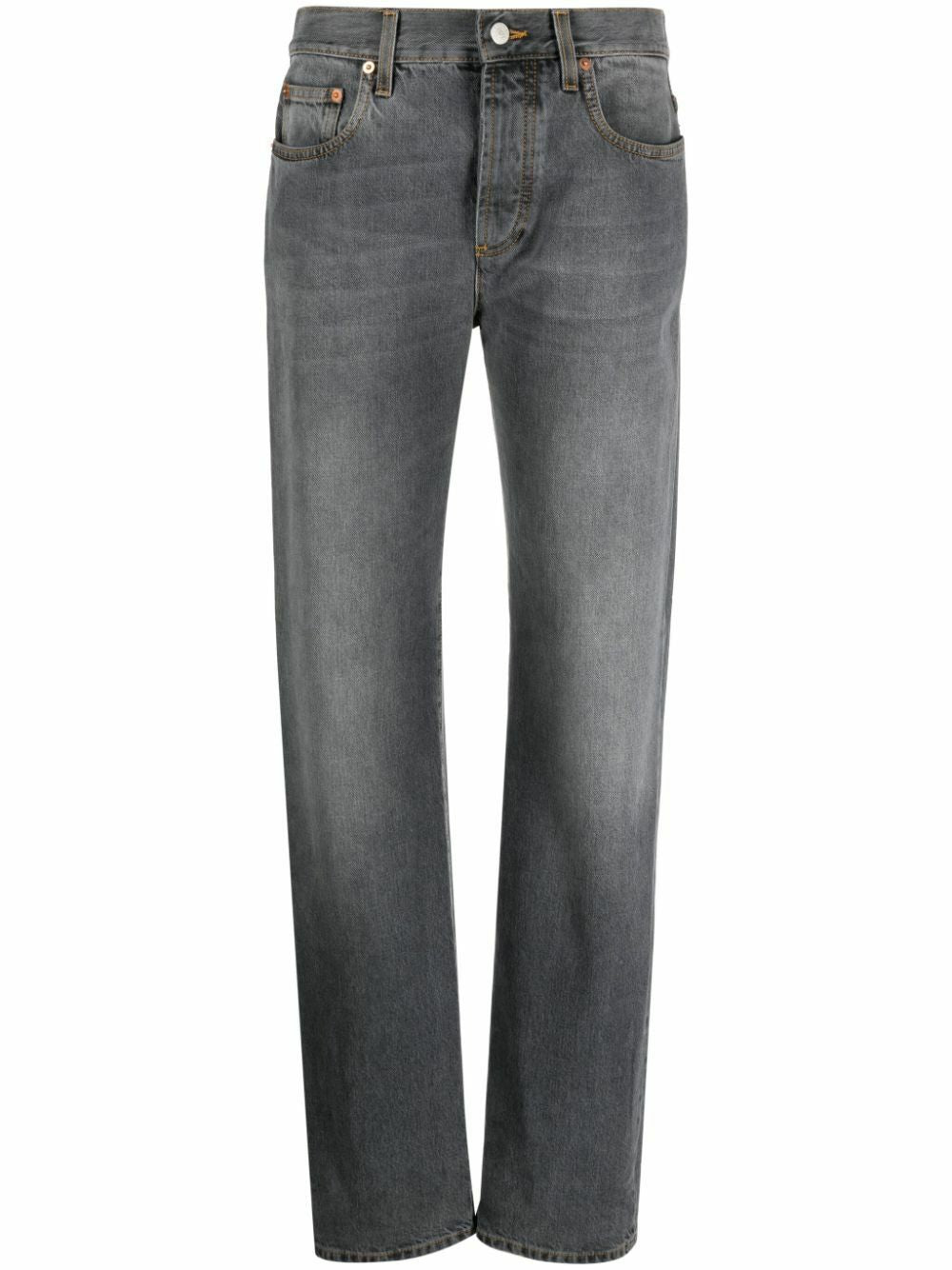 Gucci Grey Straight-Leg Jeans