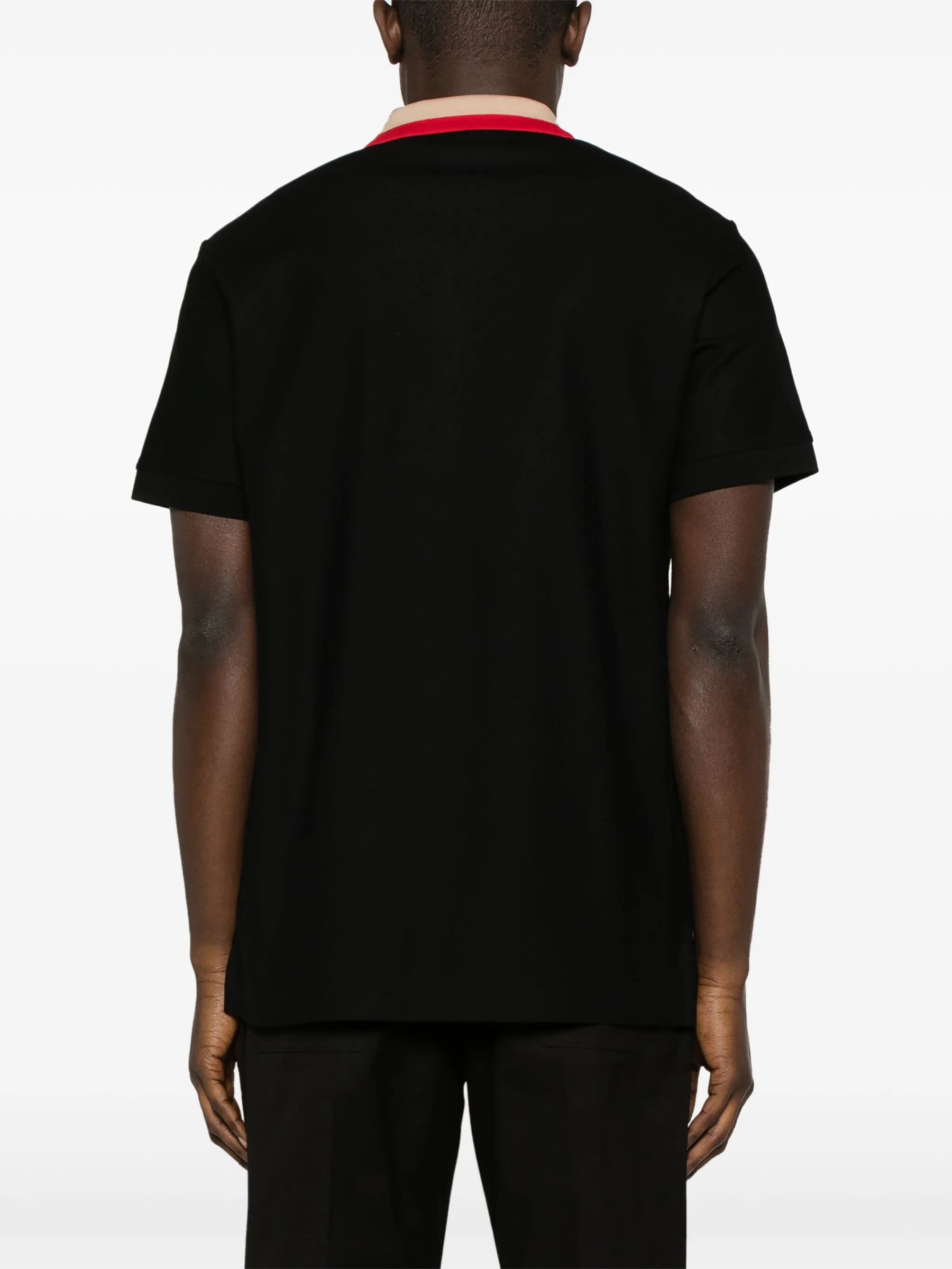 Burberry Contrasting Collar Polo in Black