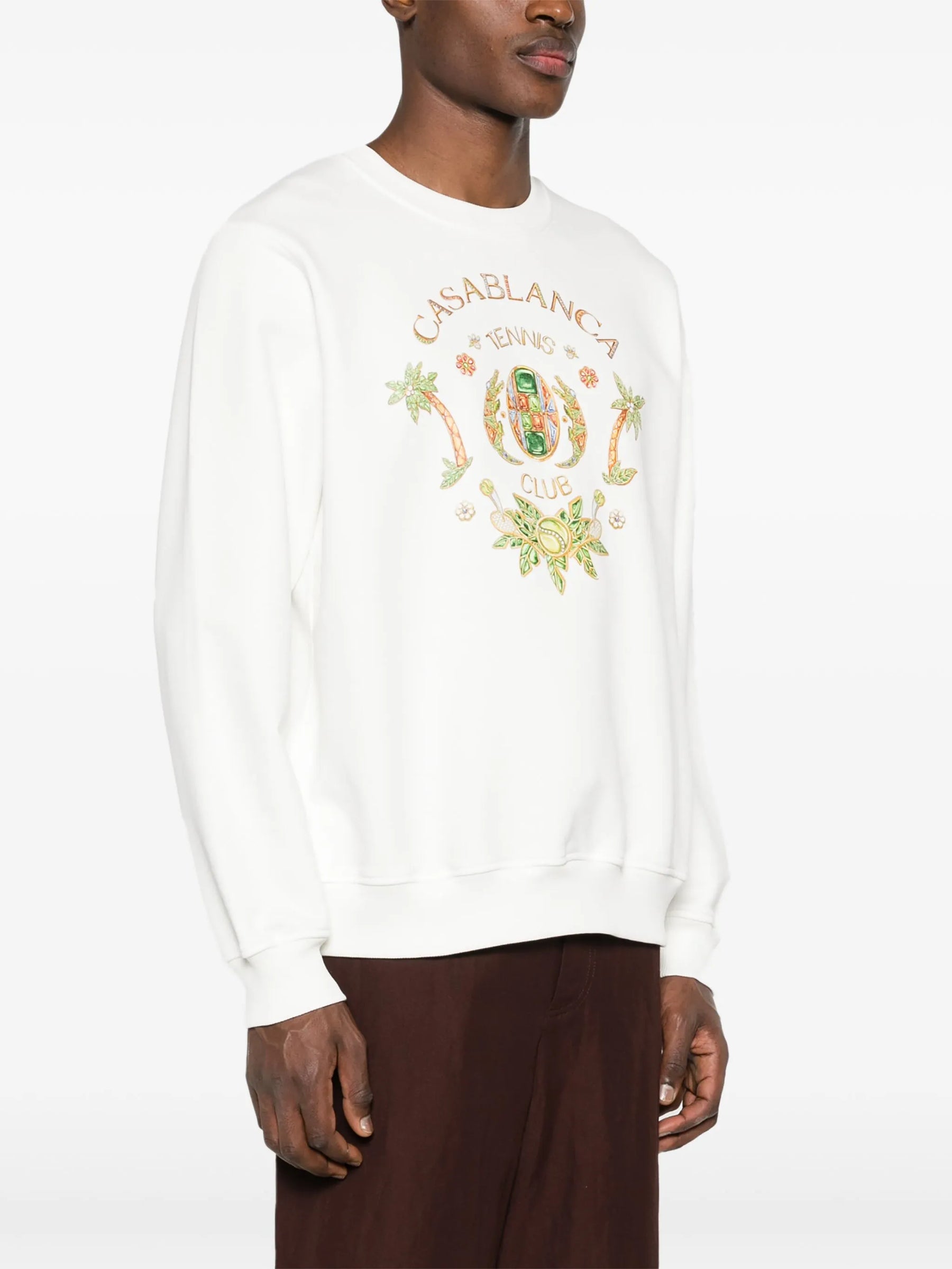 Casablanca Joyaux D'Afrique Tennis Club Sweatshirt White