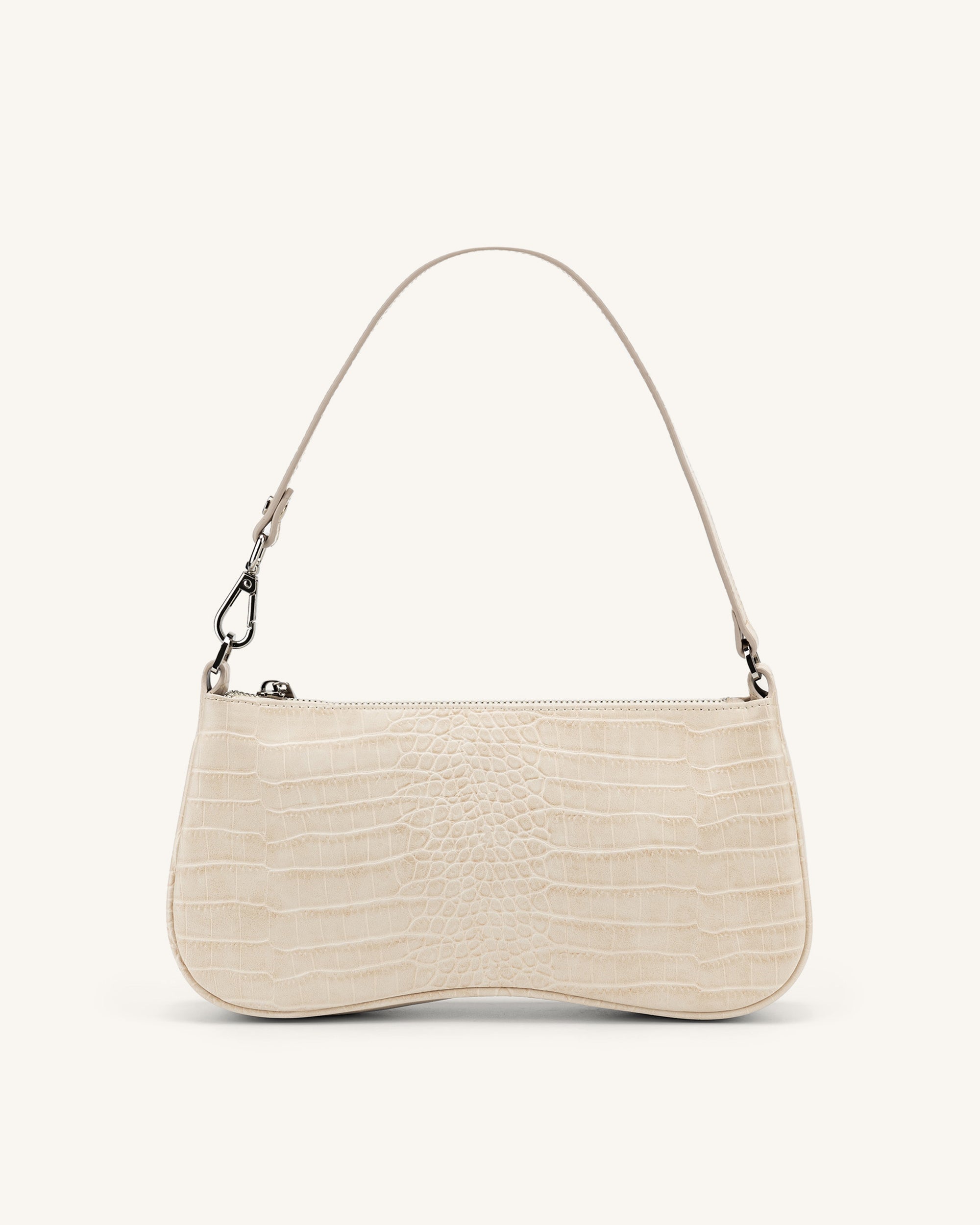 Eva Shoulder Handbag - Beige Canvas