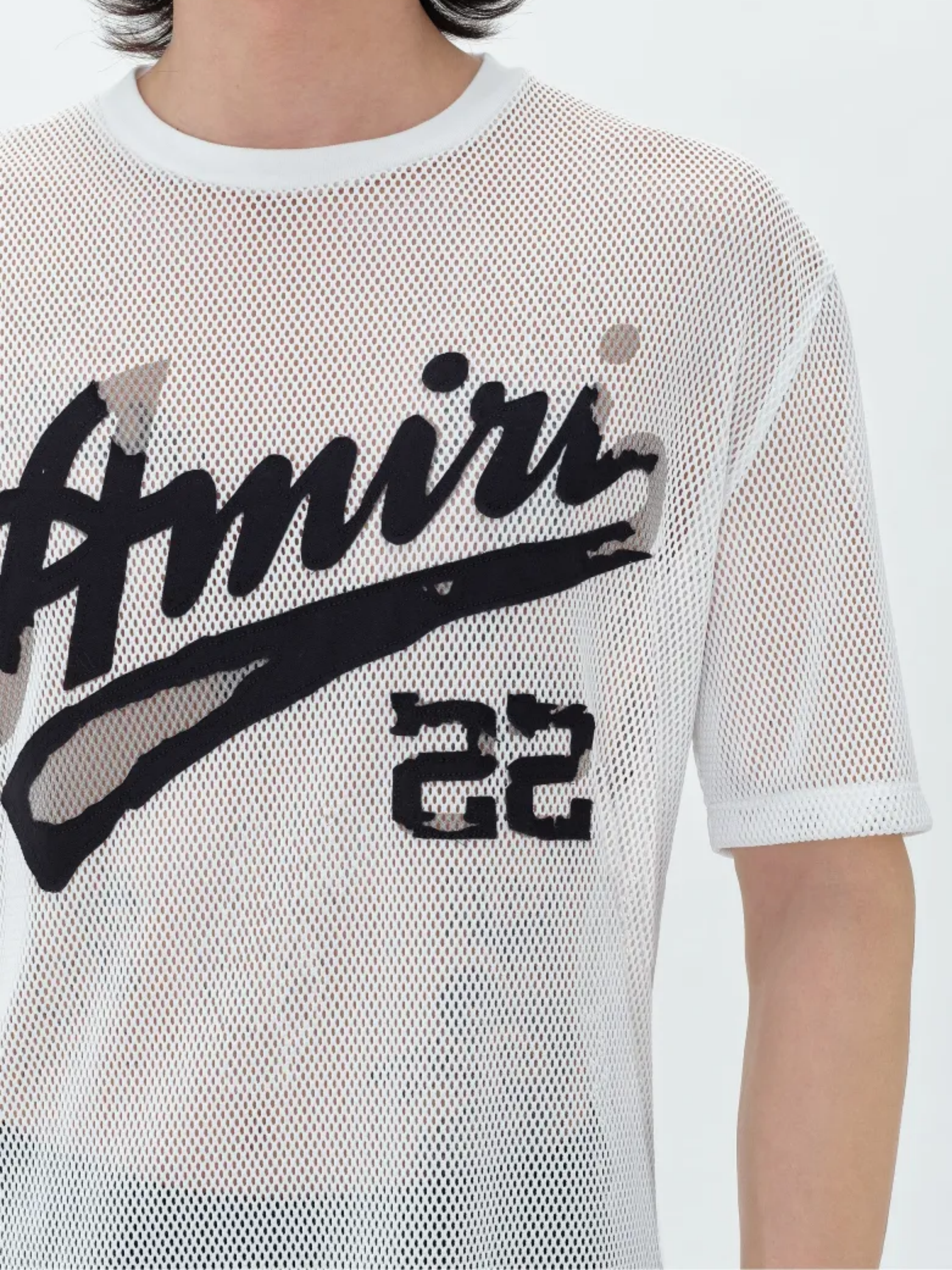 AMIRI 22 MESH TEE WHITE