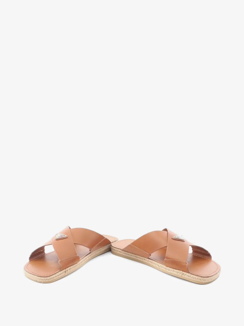 Prada Crisscross triangle-logo sandals