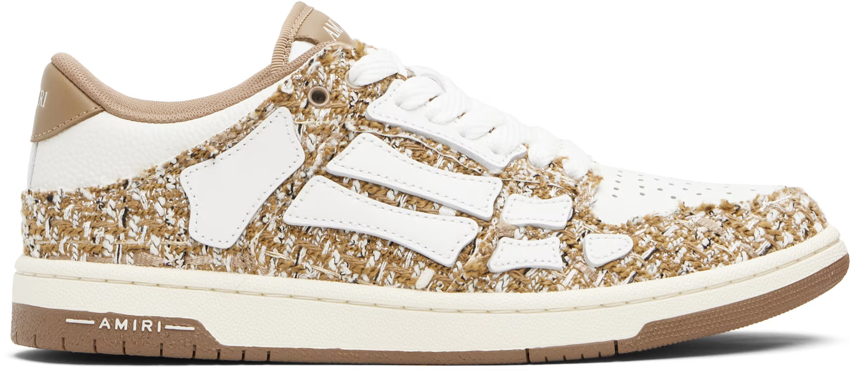 Beige Bouclé Skel Top Low Sneakers