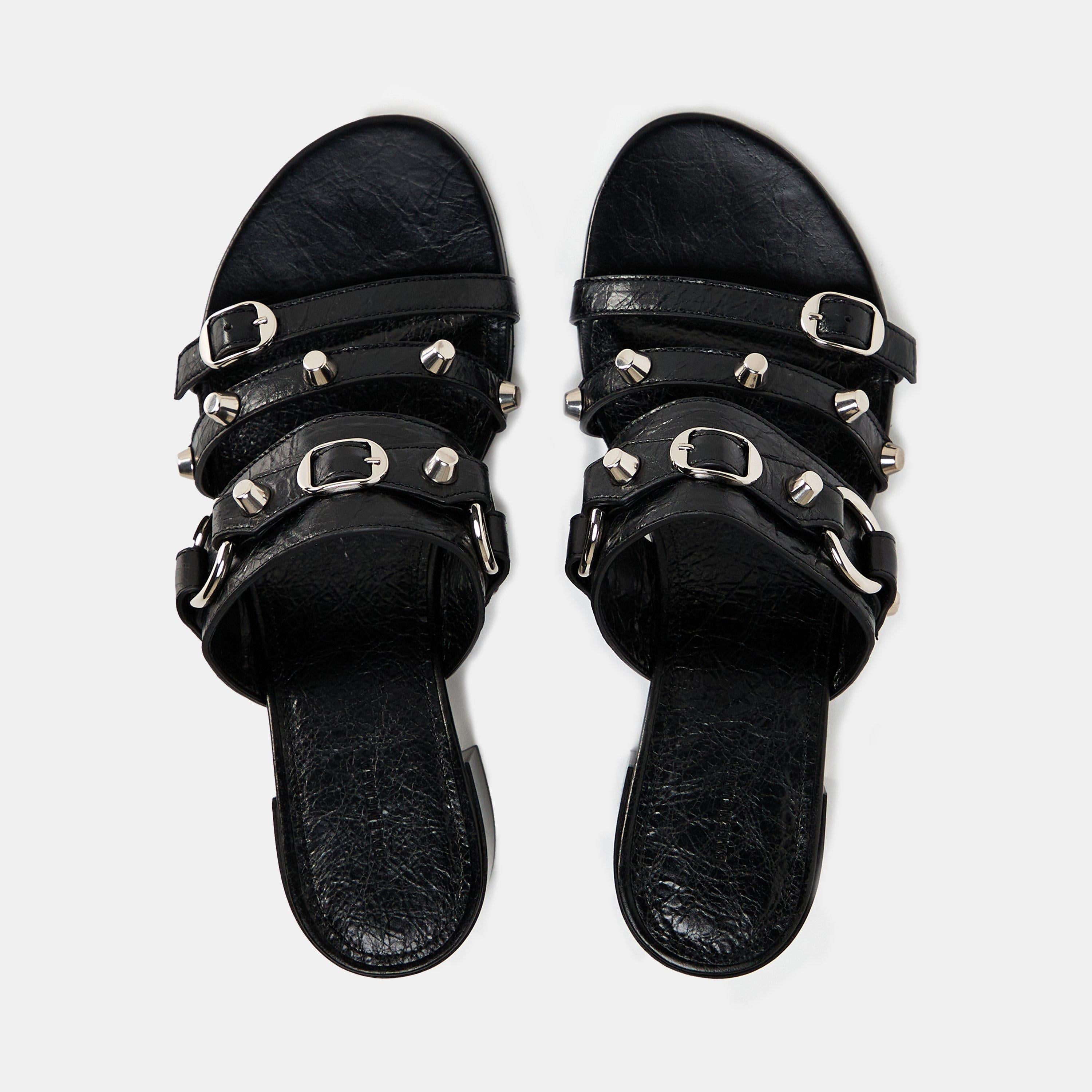City Structured Heel Ankle Fastening Heeled Sandals