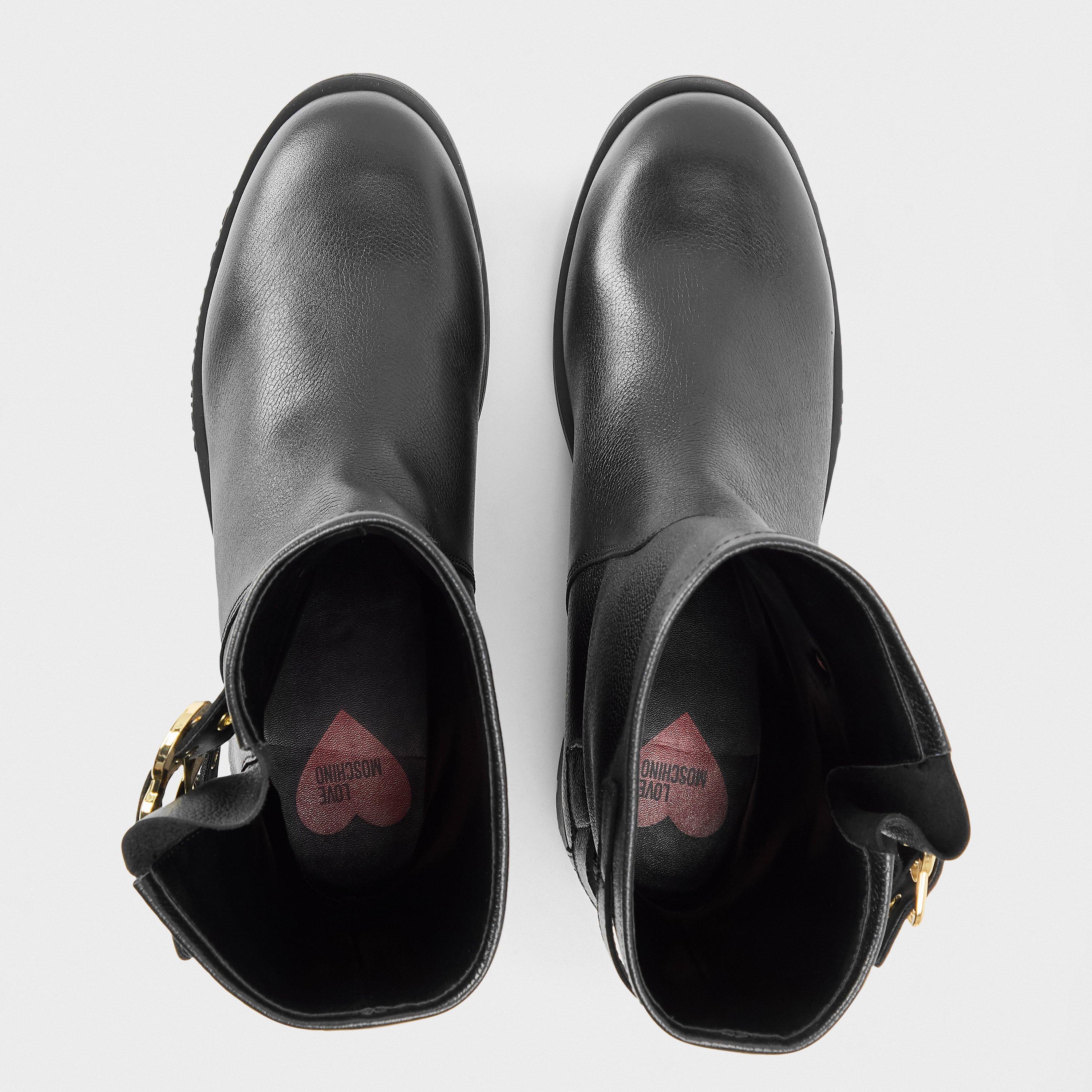 Side Zip Biker Boots