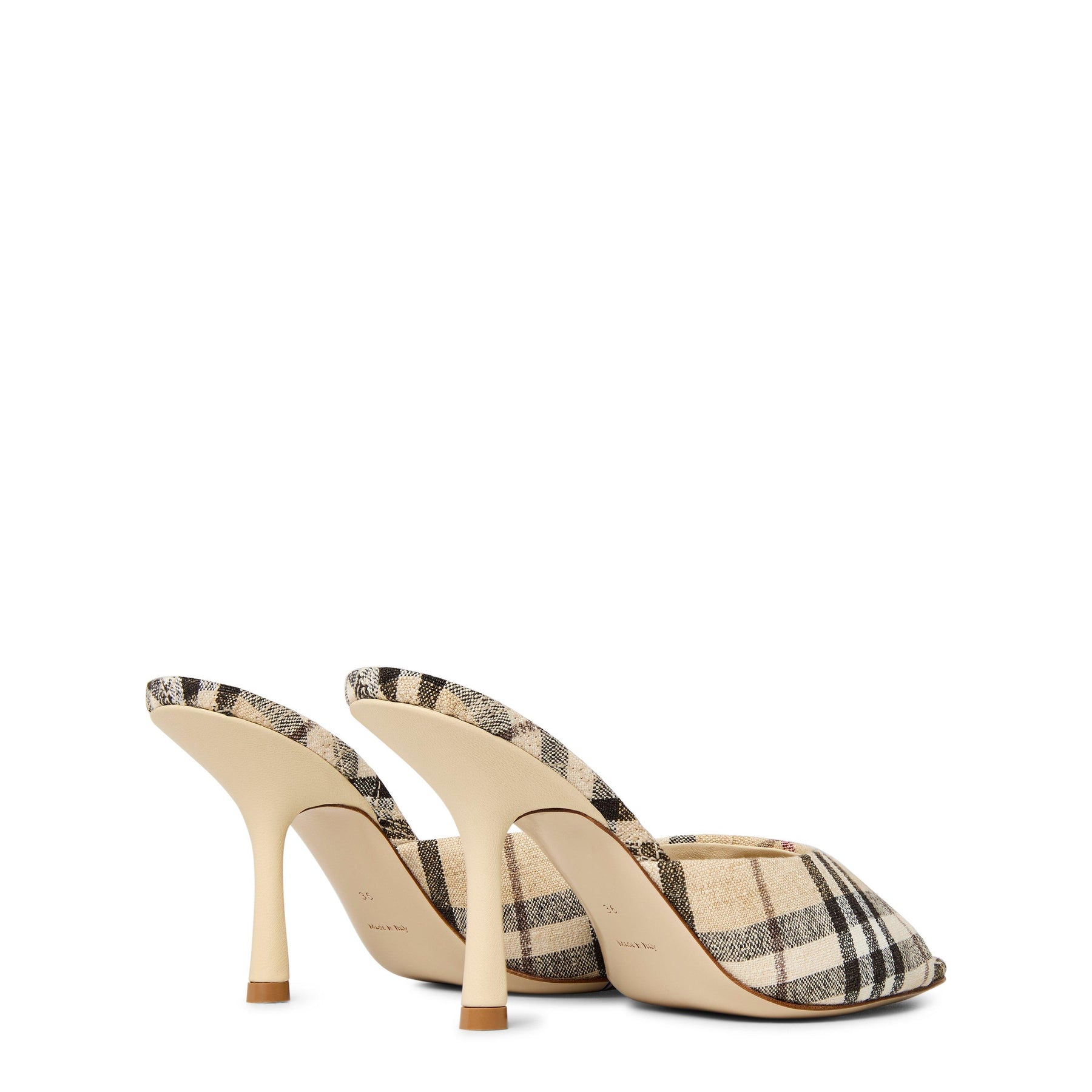 Check 90mm Mews High Mules