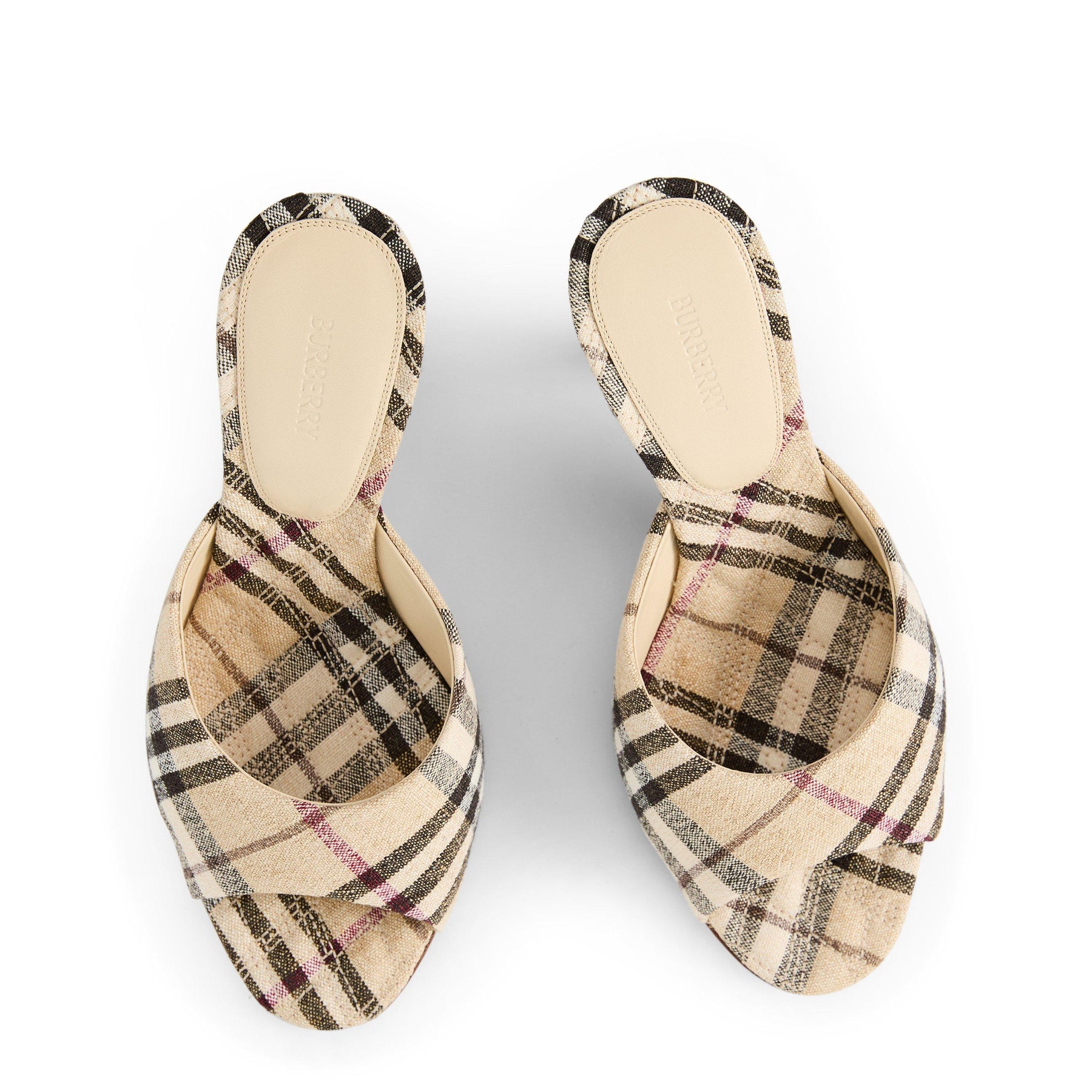 Check 90mm Mews High Mules