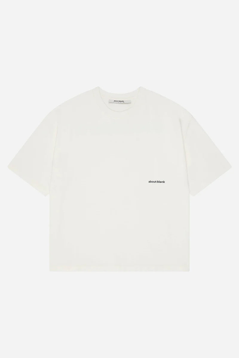 Box t-shirt - oat/estate blue