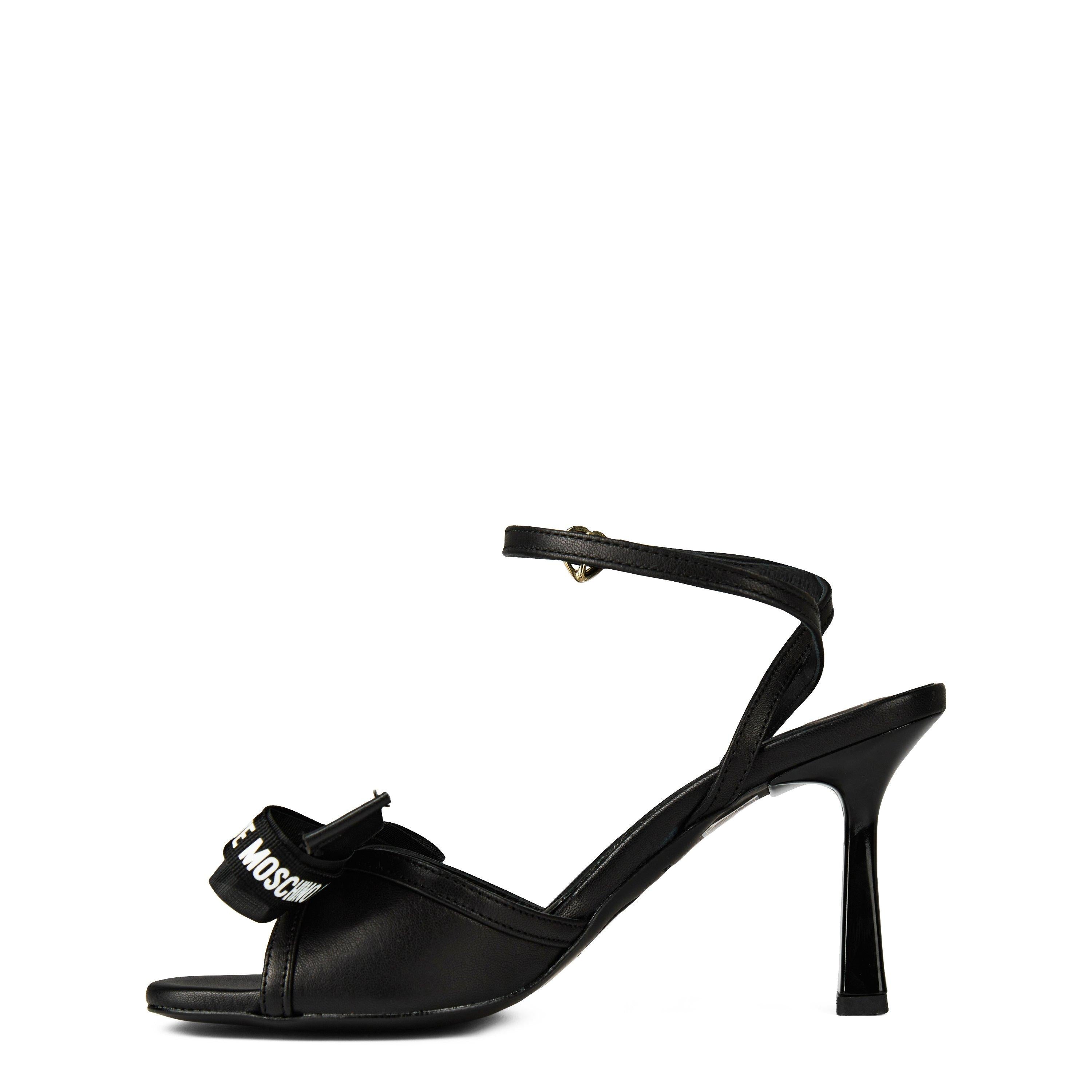 Logo Bow Heeled Sandals