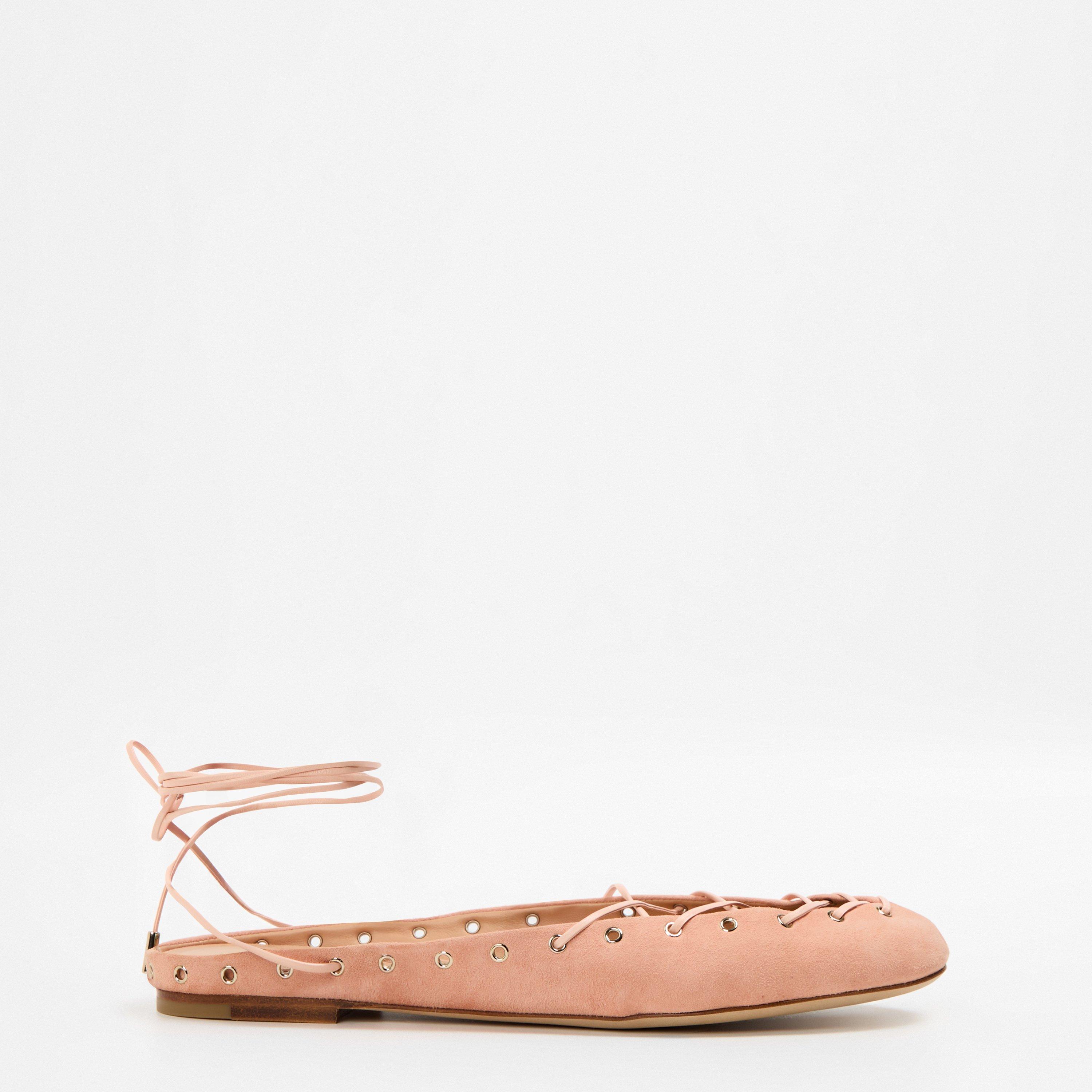 Ghillie Ankle Lacing Flat Ballet Pumps