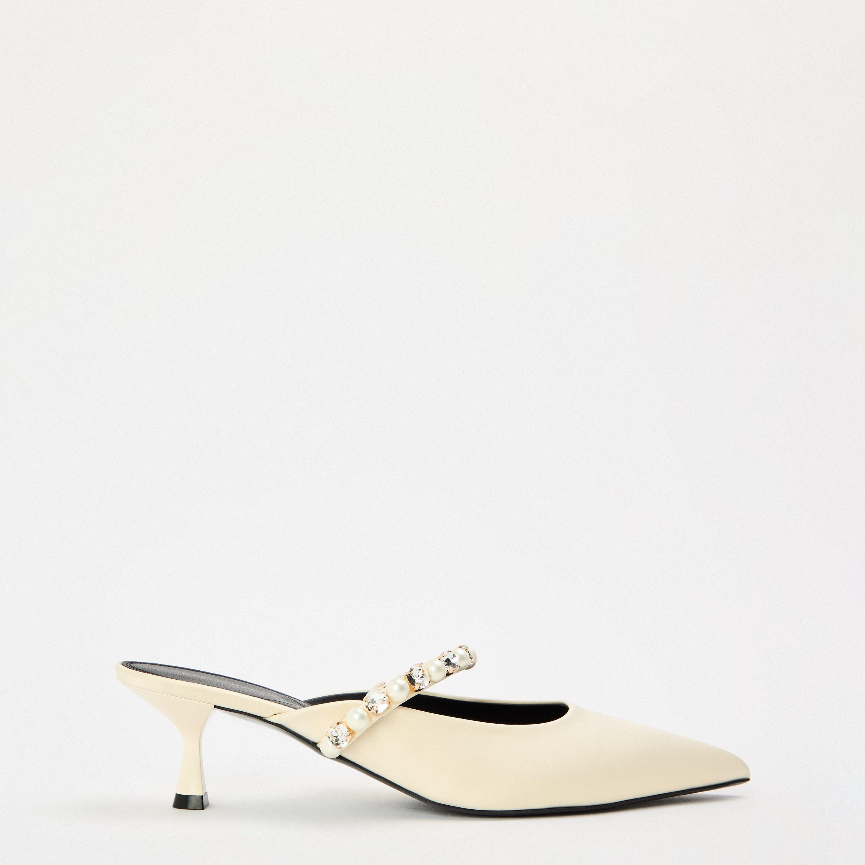 Elsa Stn Heeled Mule