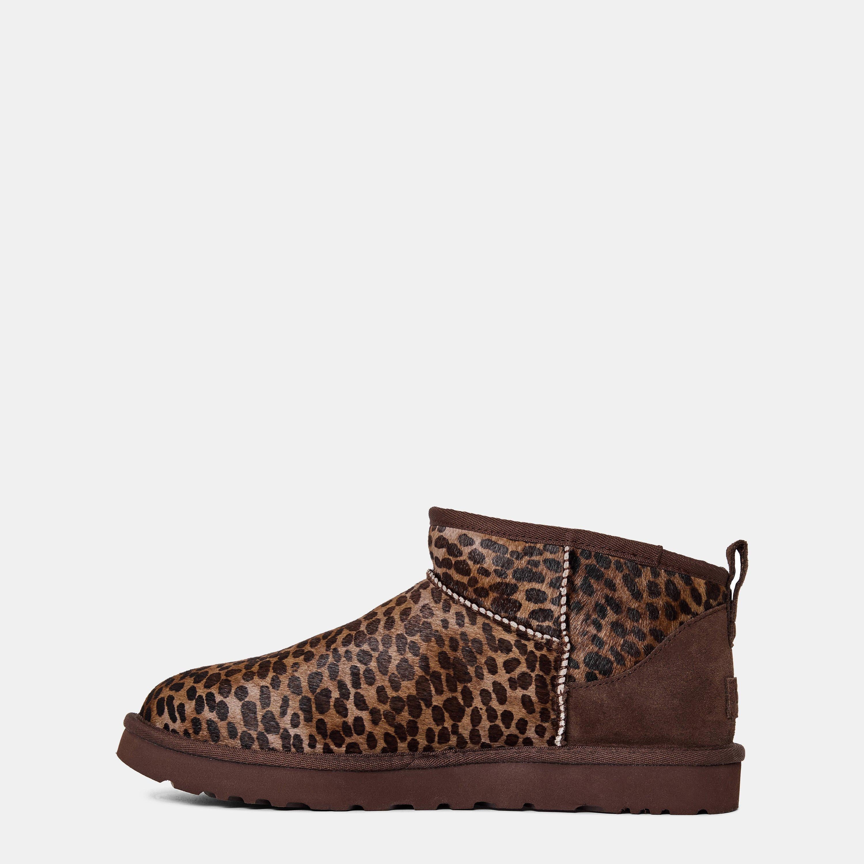 Ultra Mini Leopard Print Snug Boots