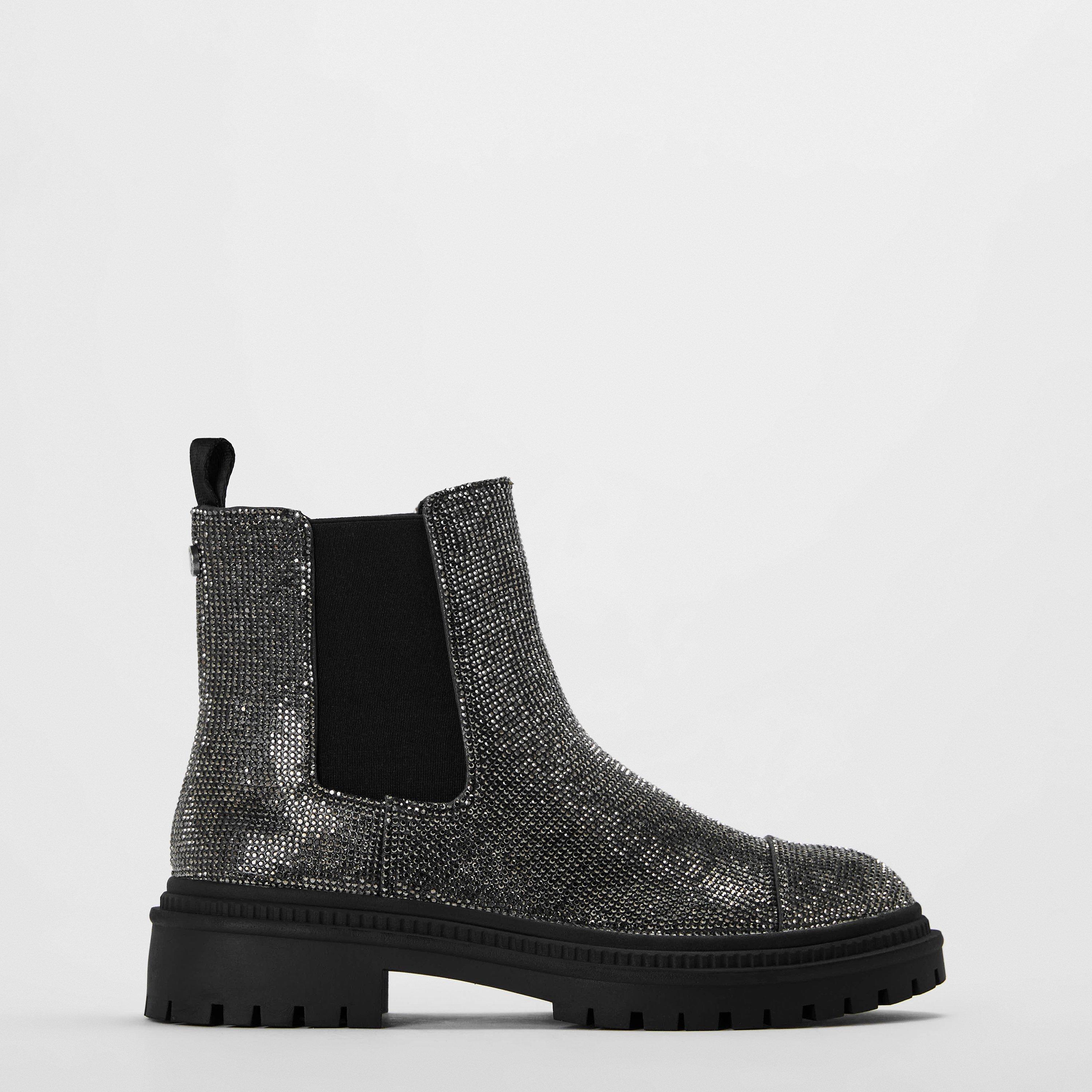 Moonlit Flat Ankle Boots